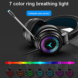 Acheter Universal Écouteurs Gamers Écouteurs Surround Stéréo Écouteurs Filaires Microphone USB Éclairage Couleur Écouteurs Gamers