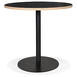 Alterego Table bistrot ronde 'YOGI' noire - Ø 80 cm