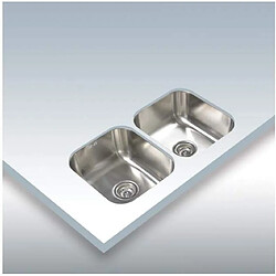 CATA CB 2 Cabinet Kitchen Sink rectangular Stainless Steel Kitchen sinks (Cabinet Kitchen Sink, rectangular, Stainless Steel, 2 Bowls, Square, 355 x 410 mm)