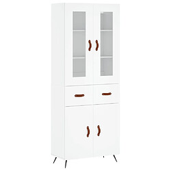 vidaXL Buffet haut Blanc 69,5x34x180 cm Bois d'ingénierie