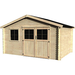 Decor et jardin Abri de jardin bois Flodeal - 11.86 m² - 3.98 x 2.98 x 2.44 m - 28 mm