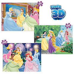 Spin Master International BOITE 3 PUZZLES IMAGE EFFET 3D - Disney Princesses - 6033052