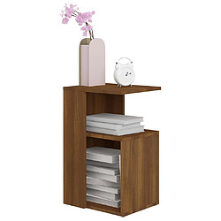 Maison Chic Table d'appoint | Table Basse Chêne marron 36x30x56 cm Bois d'ingénierie -GKD76119 pas cher