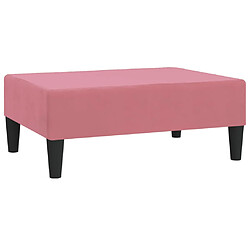 vidaXL Repose-pied Rose 78x56x32 cm Velours