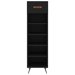 Acheter Maison Chic Armoire à Chaussures Noir,Meuble de Rangement à Chaussures 30x35x105 cm bois d'ingénierie -MN90039