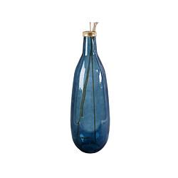 Vase de sol Alexandra House Living Bleu Doré verre recyclé 25 x 75 x 25 cm