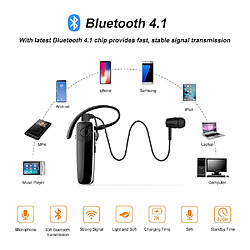 Acheter Universal Casque Bluetooth sans fil deux mains casque gratuit mini-casque casque casque avec microphone pour Xiaomi | casque Bluetooth.