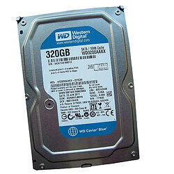 Disque Dur 320Go SATA II 3.5" Western Digital Caviar Blue WD3200AAKX-221CA0 16Mo - Occasion