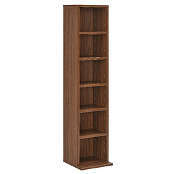 Étagère CD Aventoft 90 x 20 x 20 cm Effet Noyer [en.casa]