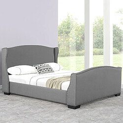 Meubler Design Lit Design Grande Tête De Lit Master - Gris - 160x200 