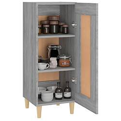 Avis vidaXL Buffet Sonoma gris 34,5x34x90 cm Bois d'ingénierie