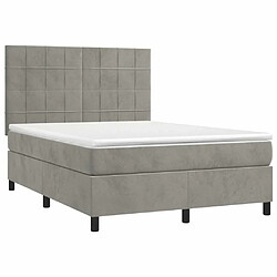 Avis Sommier à lattes,Cadre à lattes de lit pour Adulte matelas et LED Gris clair 140x190 cm -MN42913