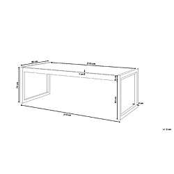 Avis Beliani Table de jardin 210 x 90 cm Verre Blanc cassé BACOLI