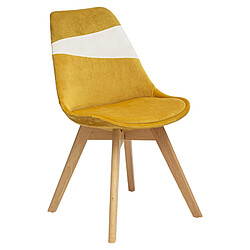 Atmosphera, Createur D'Interieur Chaises style scandinave "baya patchwork" atmosphera - ocre