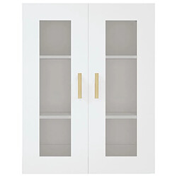 Avis Maison Chic Armoire murale suspendue,Meuble de Rangement pour salon,cuisine Blanc 69,5x34x90 cm -MN51424