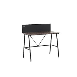 Beliani Bureau effet bois foncé 100 x 50 cm HASTINGS 