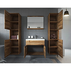 Avis Auco Meuble de salle de bain Montreal xl 60 cm lavabo Wotan - Armoire de rangement Meuble lavabo evier Meubles