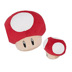 TOGETHER Peluche Super Champignon 16 cm de Mario Rouge