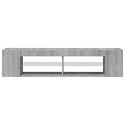 Acheter Maison Chic Meubles TV avec lumières LED - Banc TV pour salon sonoma gris 135x39x30 cm -MN97526