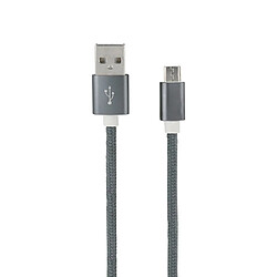 MOOOV Câble USB-A/Micro USB nylon data et charge gris sidéral 1 m 