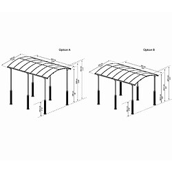 Carport 18.2m² gris anthracite - 705913 - PALRAM