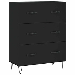 Maison Chic Buffet,Meuble de Rangement,commode pour salon,Cuisine noir 69,5x34x90 cm bois d'ingénierie -MN13356