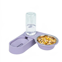 Universal Répartiteur d'eau pour bol à chat automatique bol à chat réglable avec position levée bol de boisson pour animaux domestiques pour chiots fournitures pour animaux domestiques | Fournitures d'arrosage pour l'alimentation des chats (violet) 