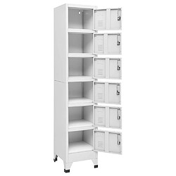 Acheter vidaXL Armoire à casiers Gris clair 38x40x180 cm Acier