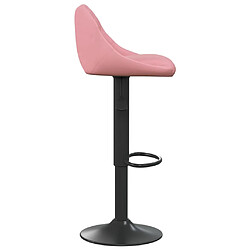 Acheter vidaXL Tabourets de bar lot de 2 rose velours