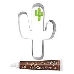 Scrapcooking Moule Découpoir XXL Cactus + 1 Stylo chocolat