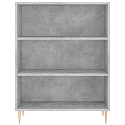 Maison Chic Buffet,Meuble de Rangement,commode pour salon,Cuisine gris béton 69,5x32,5x180 cm bois d'ingénierie -MN54170 pas cher