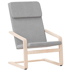 Maison Chic Chaise de relaxation | Fauteuil relax Gris clair Tissu -GKD79415