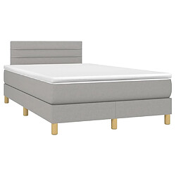 Avis Sommier à lattes et matelas LED,Cadre à lattes de lit pour Adulte Gris clair 120x200 cm Tissu -MN90940