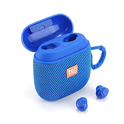 Yonis Mini Enceinte Bluetooth 2 en 1 Portable avec Écouteurs TWS Mini Enceinte Bluetooth 2 En 1 & Oreillettes TWS Autonomie Longue Durée Bleu YONIS