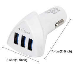 Acheter Wewoo Sécurité Rapidement Chargeur DC 45627 blanc V Numérique Intelligent Correspondant Actuel Charge Intelligente 3 USB Ports De Voiture