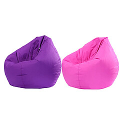 2pcs grande taille adulte sac de haricot couverture jouet vêtements stockage violet, rose rouge