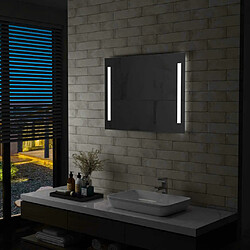 Maison Chic Miroir mural à LED, Miroir murale de salle de Bain 80x60 cm -MN72915