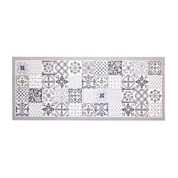 Calicosy Tapis gris style carreaux de ciments