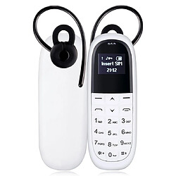 Yonis Téléphone Portable Mini Bluetooth Anti-Perte Téléphone Portable Mini Discret Bluetooth Anti-Perte Avec Clavier Anglais Blanc YONIS