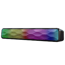 Yonis Enceinte Bluetooth Sans Fil USB Longue Autonomie Effet Lumineux RGB Noir