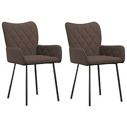 vidaXL Chaises à manger lot de 2 taupe tissu