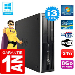 PC HP Compaq 8300 SFF Core I3-2120 Ram 8Go Disque 2 To Graveur DVD Wifi W7 - Occasion