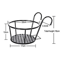 Acheter Wewoo 2 étagères de plantes en pot de balustrade fer métal avec support à pots de fleurs suspendu bronze