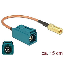 DeLOCK 89671 câble coaxial 0,15 m FAKRA Z SMB RG-316 Marron, Or, Vert - Câbles coaxiaux (0,15 m, FAKRA Z, SMB, RG-316, Female Connector/Female Connector, Droit)