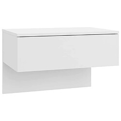 Maison Chic Table de chevet murale,Table de nuit Blanc -MN56528