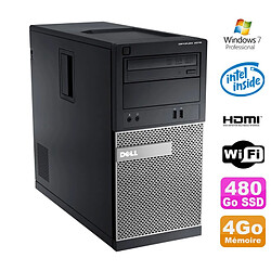 PC Tour DELL Optiplex 3010 MT Intel G2020 Graveur 4Go 480Go SSD HDMI Wifi W7 · Occasion 