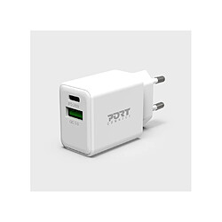 Port Connect CHARGEUR MURAL COMBO USB-C PD & USB-A POWER DISTRIBUTION 20W