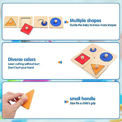 Acheter Universal 1 puzzle géométrique en bois en bois jouets éducatifs pour la petite enfance cerveau développé enfants enfants préscolaires