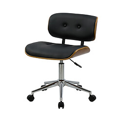 Rendez Vous Deco Chaise de bureau noire Melchior