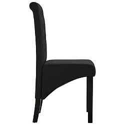 Avis vidaXL Chaises à manger lot de 6 noir tissu